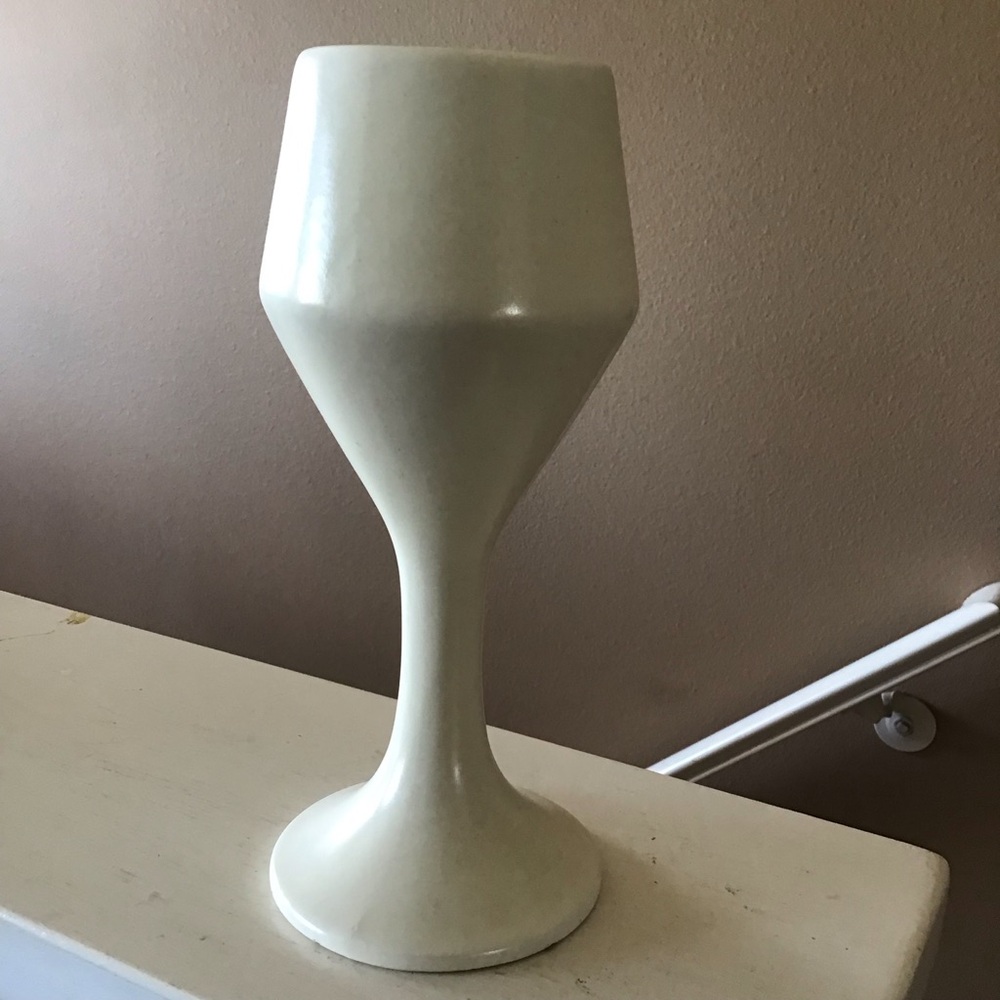 Vintage 1960s MCM Haeger USA Large Ceramic Goblet Chalice